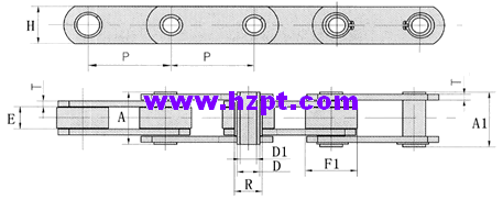 Hollow pin conveyor chain (MC series) MC28 MC56 MC224