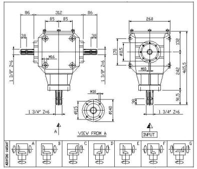 Gearbox For Agricultural Machinery china