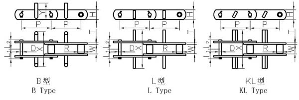 CHAIN FOR CONVEYING PARTICLE MATERIAL