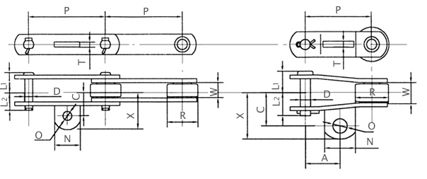 SUGAR MACHINE CHAIN WITH EAR-SHAPED ATTACHMENT