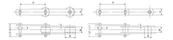 STRAIGHT SIDEBAR CHAIN FOR SUGAR MACHINE